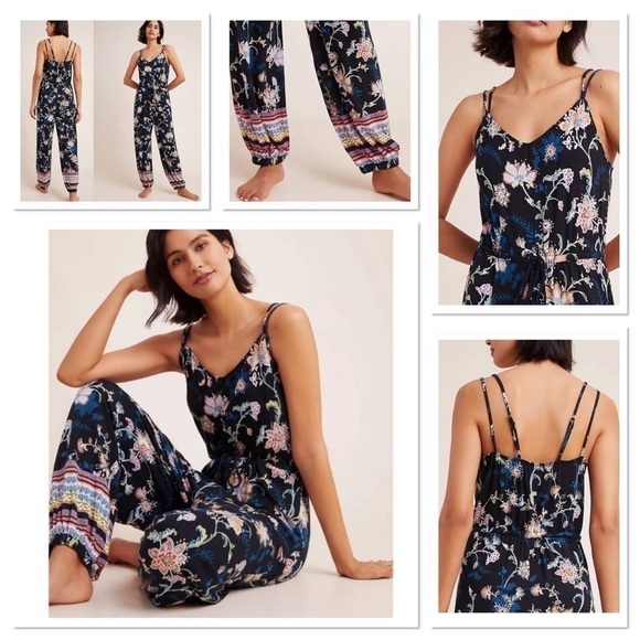 Anthropologie Luka Jogger Floral Jumpsuit - Picture 1 of 7